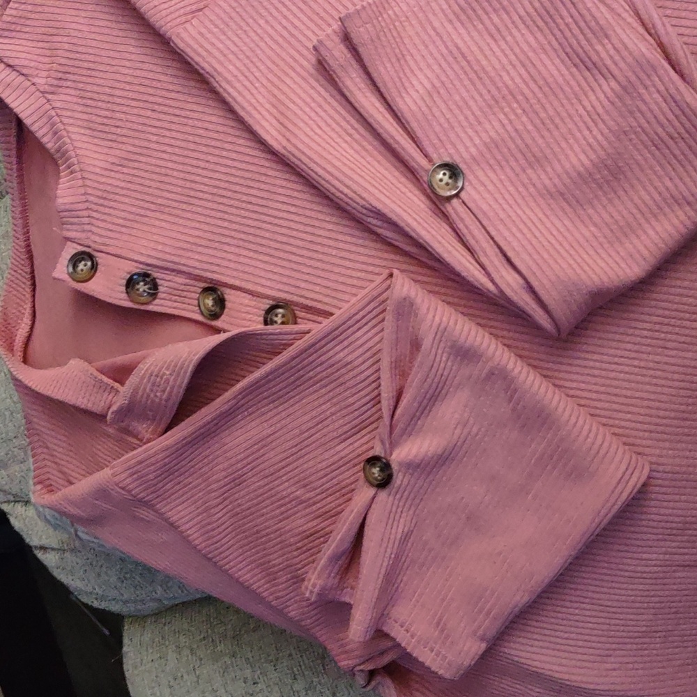 Long sleeve tunic ribbed top